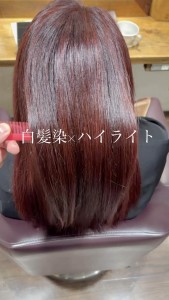 白髪染めハイライト